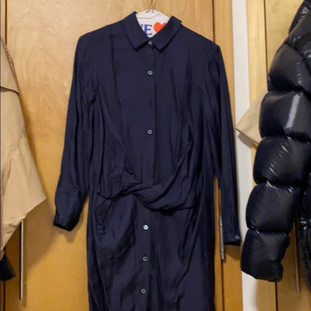 Carven blue shirt dress